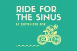 Grafische afbeelding met de tekst: ride for the sinus 26 september 2021